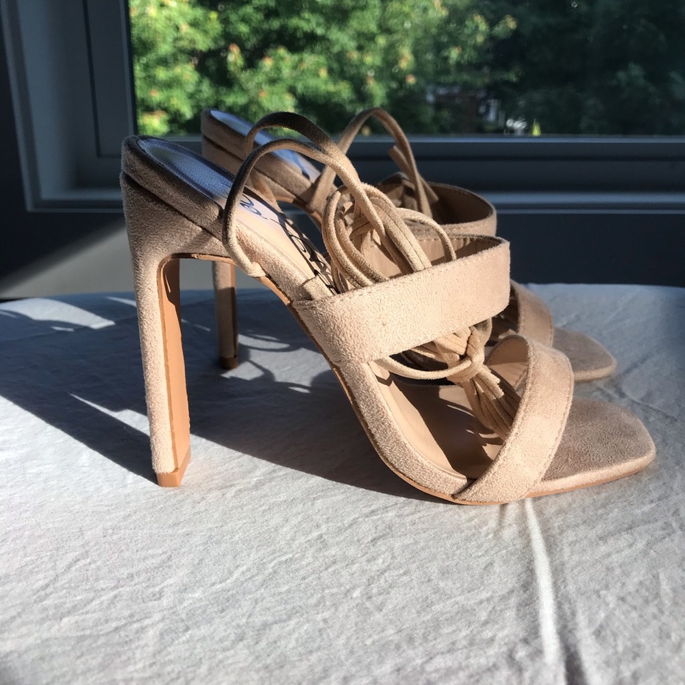 Nude Miss Lola Lace-Up Heel